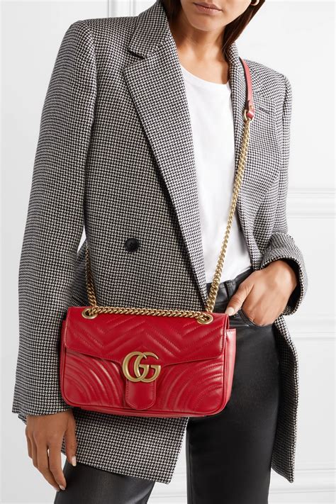 gucci marmont red belt bag|what makes gucci marmont bag.